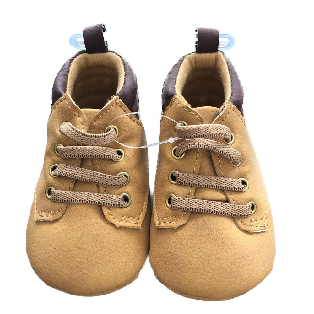 Child of Mine Carters Tan Crib Shoes Work Boot Style Size 0-3 Months - Picture 1 of 9